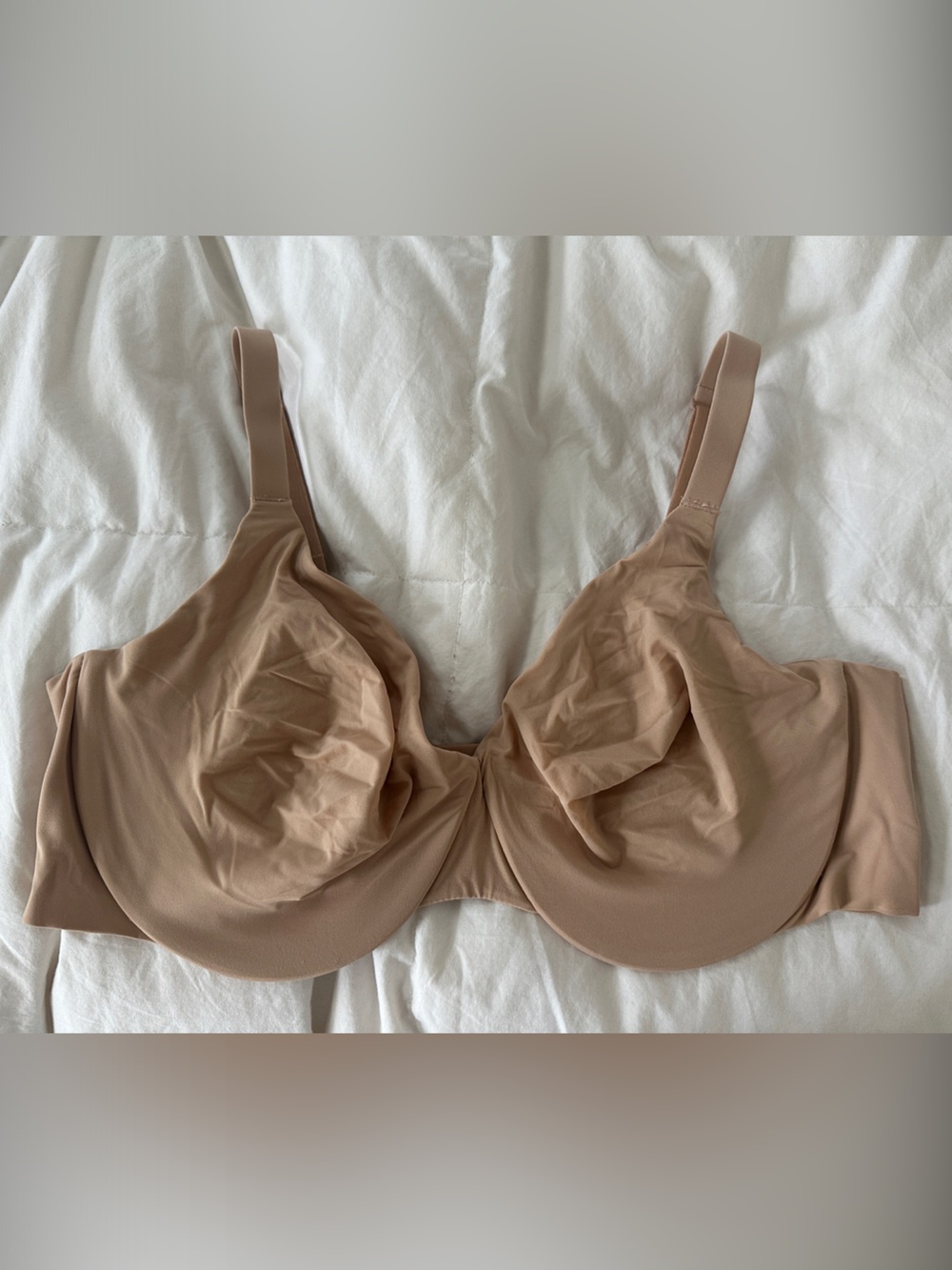 SKIMS Nude Full-Coverage Underwire Bra - Comfortable Everyday Support